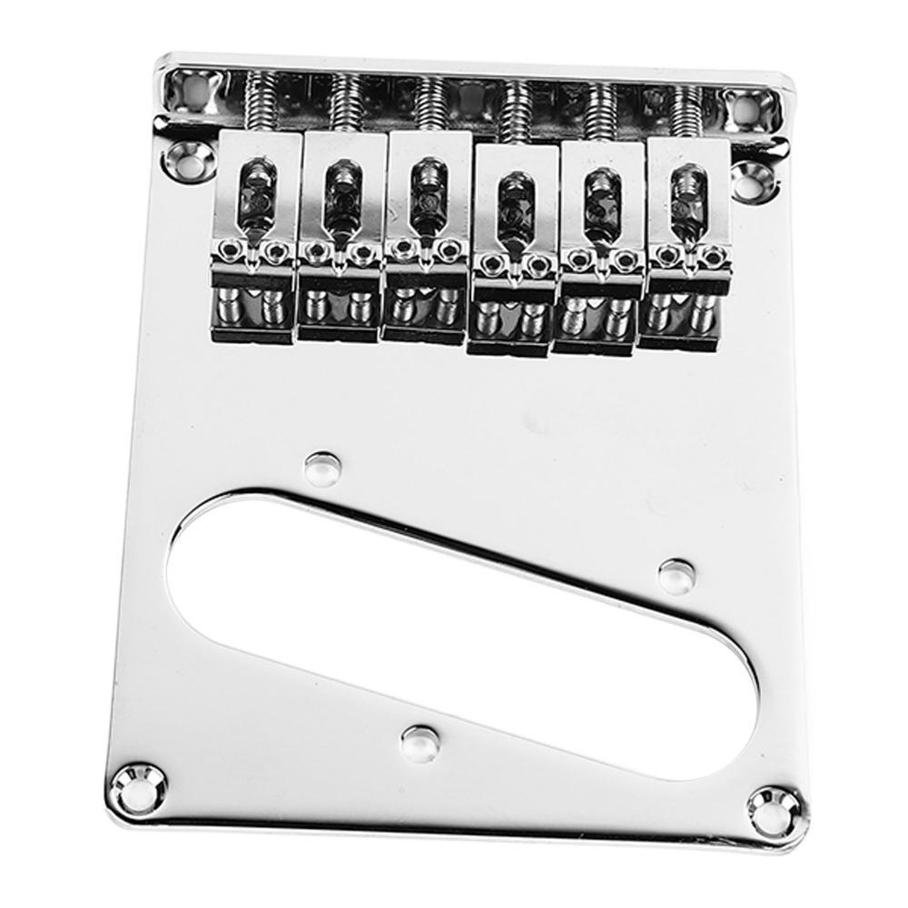 Metal Electric Guitar Bridge Silver 6 String Guitar Bridge For Electric Guitar
