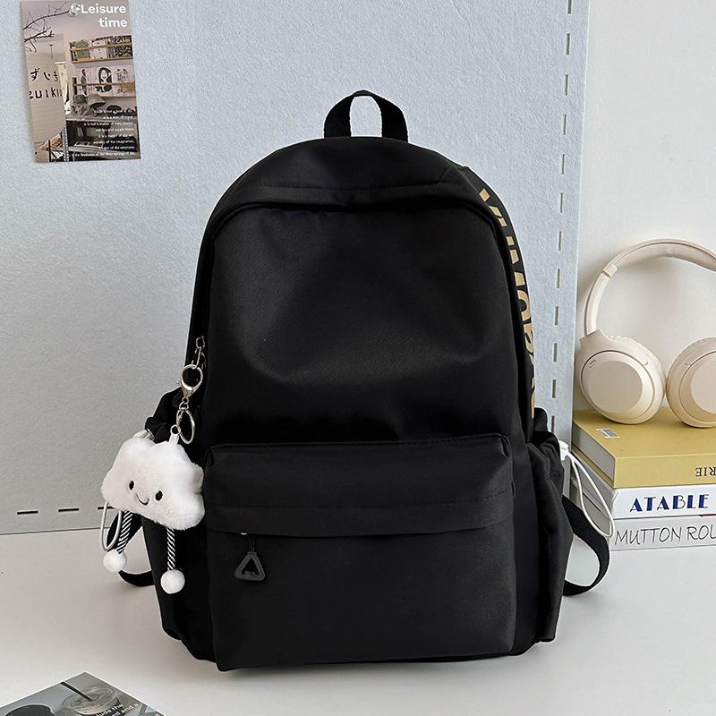 New Korean Style Campus Backpack Large Capacity Lightweight Student Schoolbag Women's Fresh Travel and Casual Letter Backpack