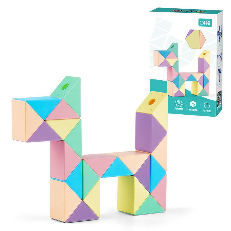 Macaron Magic Cube Set: 24, 36, 48, 60, 72 Sections - Children's Educational Toy Ruler