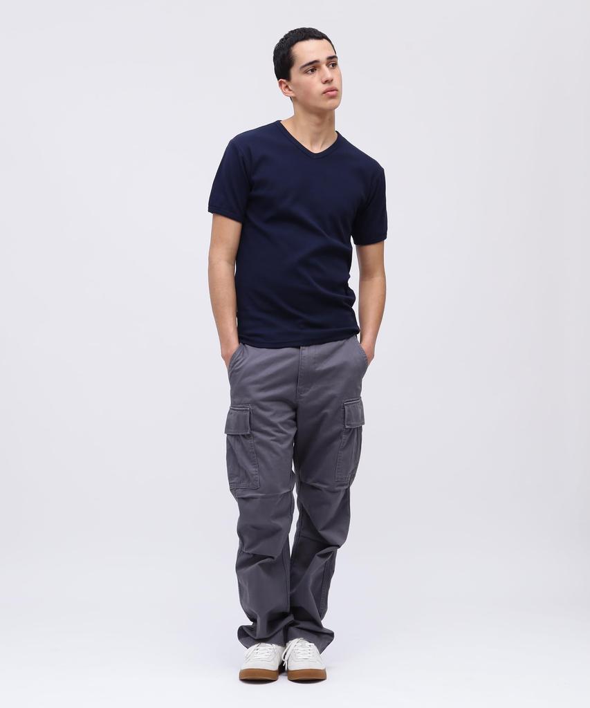 AVIREX DAILY RIB V-NECK TEE 6143501 men's L royal