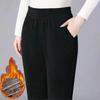 Thickened Corduroy Mom Pants Autumn Winter High Waist Straight Leg Casual Trousers for Middle-Aged Women Harlan Loose Fit