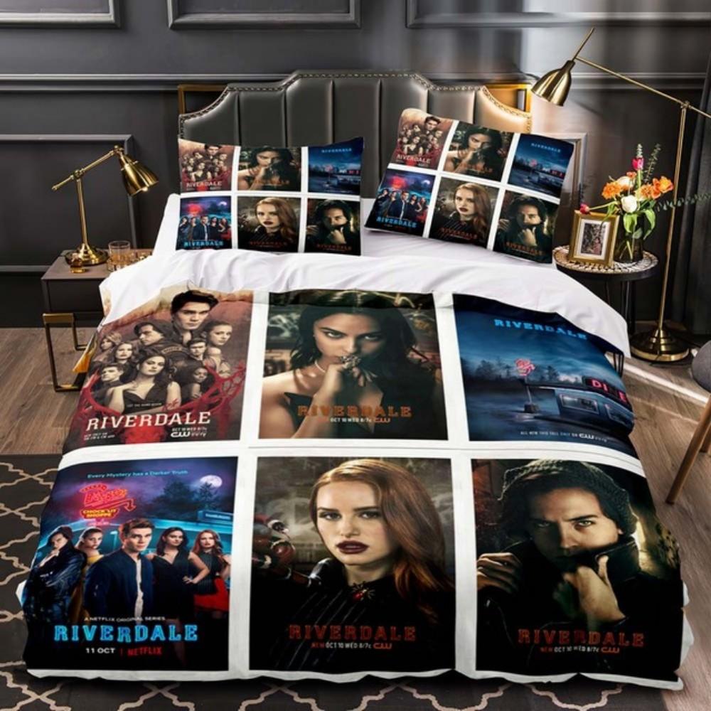 New Movie Riverdale Bedding Set Teens Boys Duvet Cover Set with Pillow Cover Comforter Set Single Queen King Full Size Bed Linen