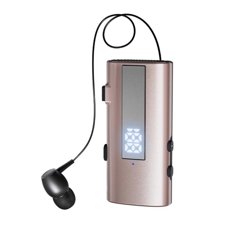 Wireless Bluetooth-compatible 6.0 Lavalier Headset Featuring 30 Hours Call Time 50 Hours Music Playbacks Vibration Alert for Business