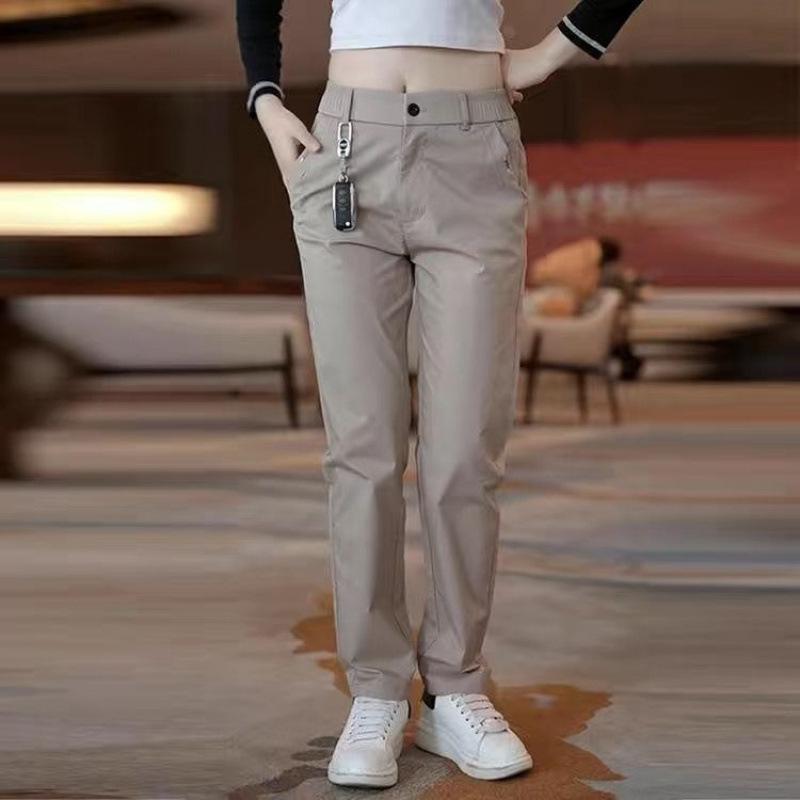Summer 2025 Women's Breathable Straight Leg Slim Fit Business Casual Pants - Versatile Couple's Trousers