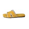 2025 zomer trendy imitatieleer platte zool one-word slippers damesmode veelzijdig casual spijkerstof coole slippers