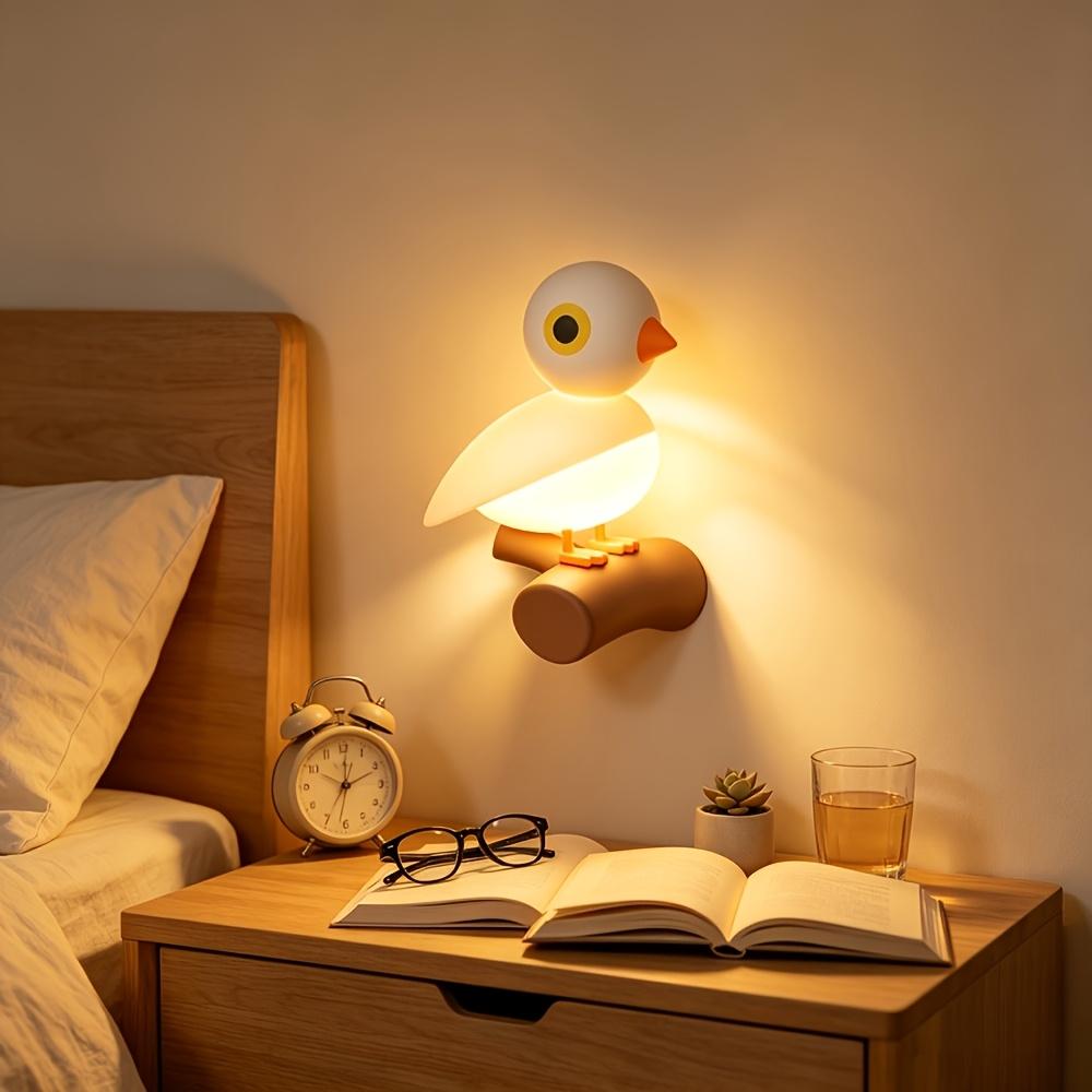 Bird Night Light with Motion Sensor And Dusk-To-Dawn Sensor, Magnetic Bird Lamp, Cute Small Table Lamp with Timer, Rechargeable Portable Wall Light
