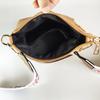 Women’s PU Leather Crossbody Bag Wide Woven Strap Multi Pocket Shoulder Bag Large Capacity Casual Messenger Purse