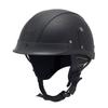 Vintage-Style Leather Half Helmet Adults Motorcycle Scooter Riding DOT Certified All Season Universal Fit