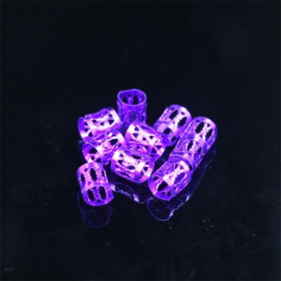 100Pcs Fashion Solid Color Aluminum Women Braiding Hair Rings Clip Decoration