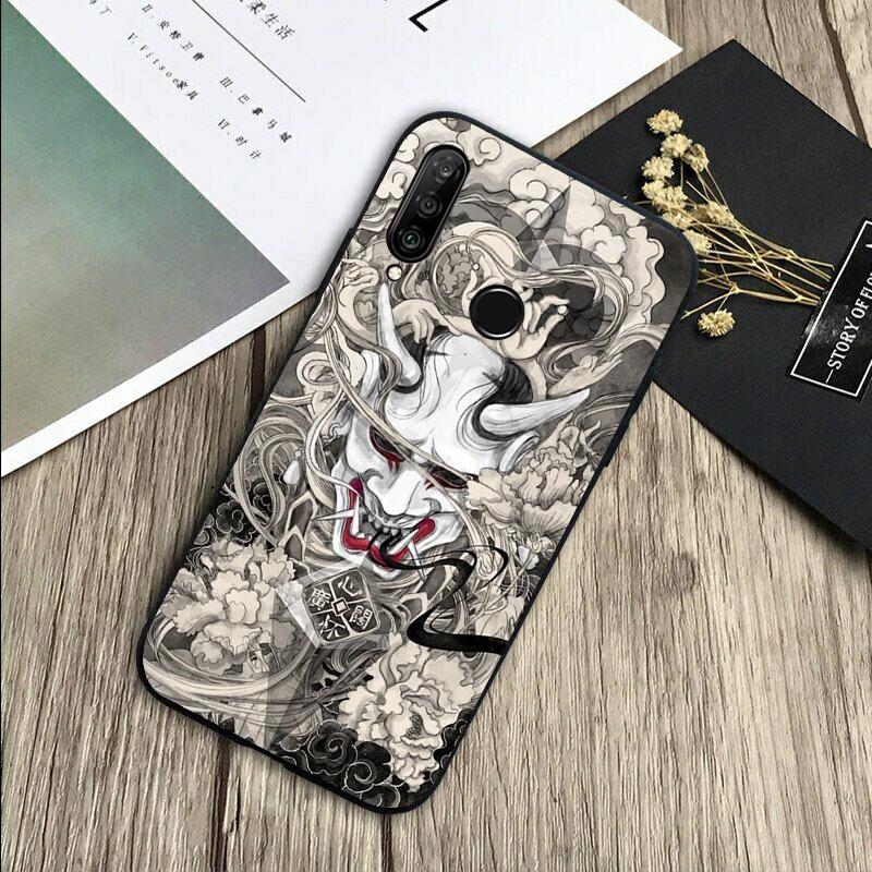 

Samurai Oni Mask For Huawei Nova 8i 11i 12i 12s 9 10 SE Y60 Y70 Y90 Y72 Y73 Y61 Y91 P60 Pro P30 P40 Lite Case Nova 9 SE