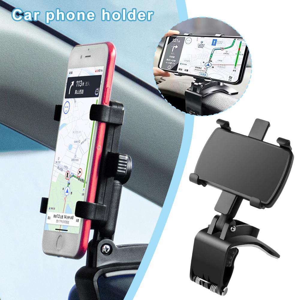 Car Phone Holder Rotatable Multifunction GPS Support Bracket Dashboard/Rearview Mirror/Sun Visor Mount Portable Car Holder