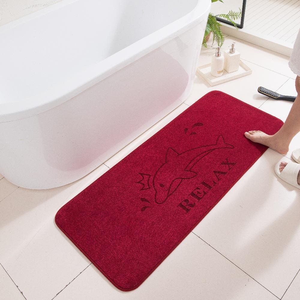 3D Carved Three-Dimensional Bathroom Floor Mat Bathroom Non-Slip Foot Mat Home Absorbent Carpet
