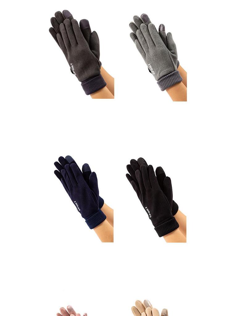 Damen Winter Warme Winddichte Fleece Touchscreen Fahrradhandschuhe für Outdoor-Sportarten