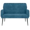 351423 vidaXL Banc Bleu 108x79x79 cm Velours