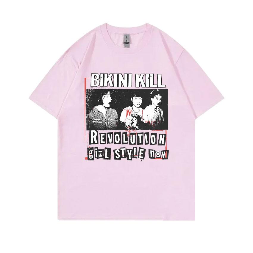 Rock Punk Band Bikini Kill Revolution Girl T-Shirt Feminist Riot Grrrl Kathleen Hanna T-Shirt Männer Frauen Vintage Übergroßes T-Shirt