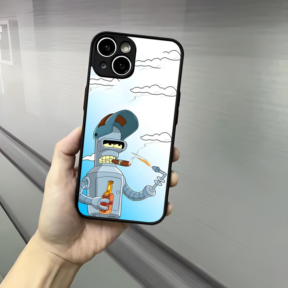 F-Futurama Anime B-Bender Phone Case For Iphone 17 16 15 14 13 12 Pro Max Xr Air Plus Skin Feel Black Hard Shell Cover