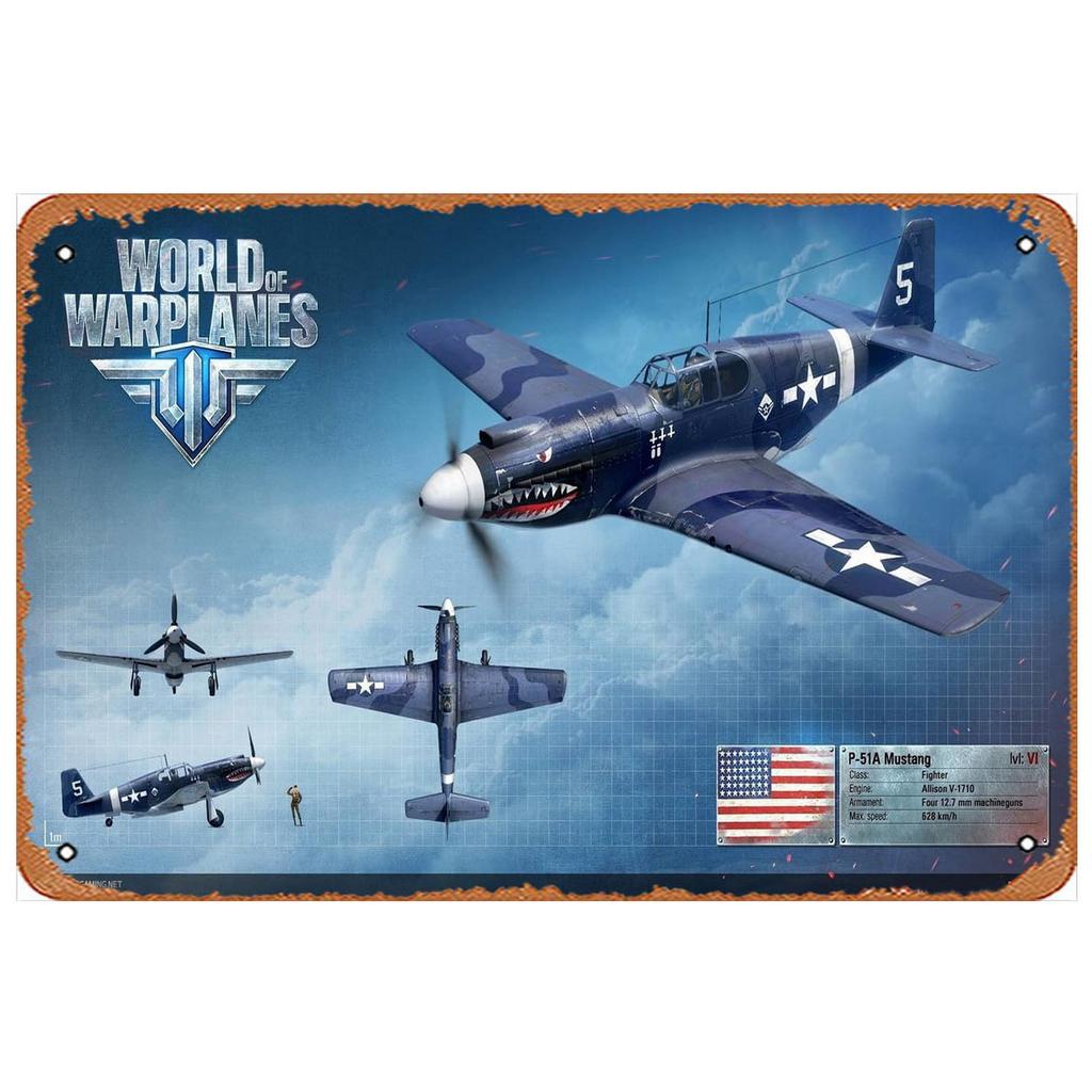 Military Metal Tin Signs Fight Plane Wall Art Poster Plaque Vintage Iron Painting Decoration for Home Cafe Washing Room Club Bar