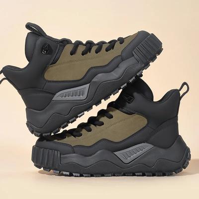 Sapatos Masculinos Novos de Primavera Outono Sola Grossa Aumento de Altura Sapatos Esportivos Casuais Aventura ao Ar Livre Montanhismo Viagem