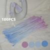 100pcs DIY Colorful Twisted Stick Plush Folding Stick Gradient Twist Stick Ribbon Bar Strip Iron Wire Thread DIY Handmade Toys