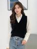 Women's Korean Style Knit Pullover Vest - Casual College Sweater Top