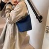 Simple Pu Leather Suede Bucket Bag Fashion Simple Velvet Shoulder Bag Large Capacity Handbag Pu Tote Bag Holiday