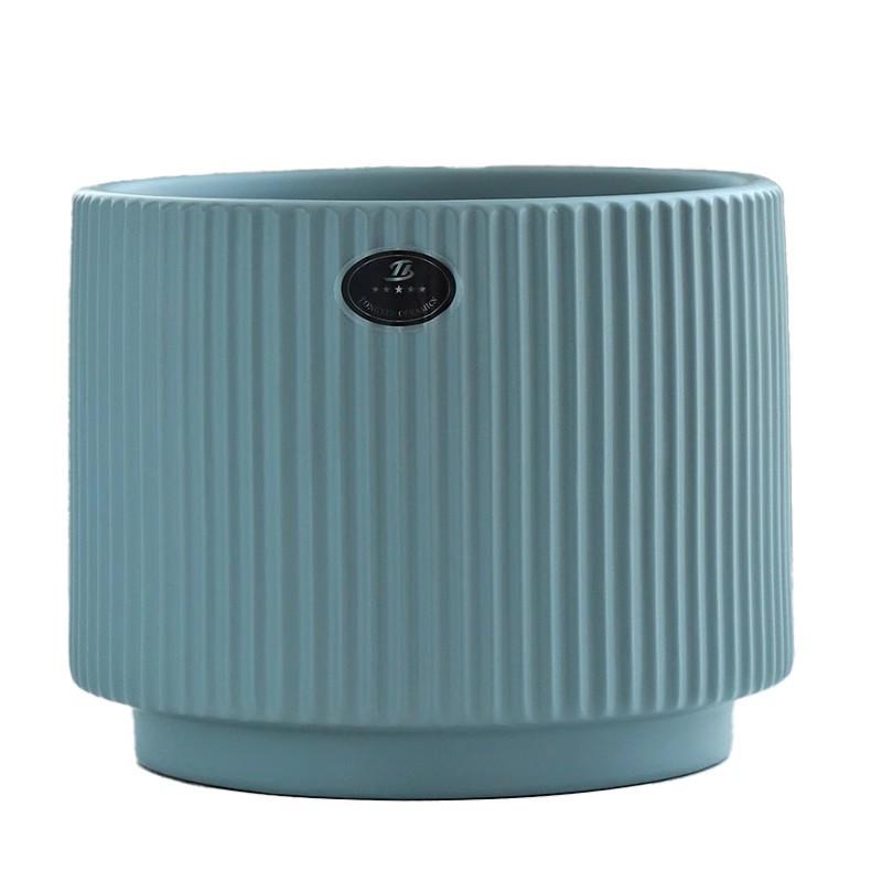 Nordic White Ceramic Flower Pot with Tray - Large & Extra Large for Pothos & Succulents