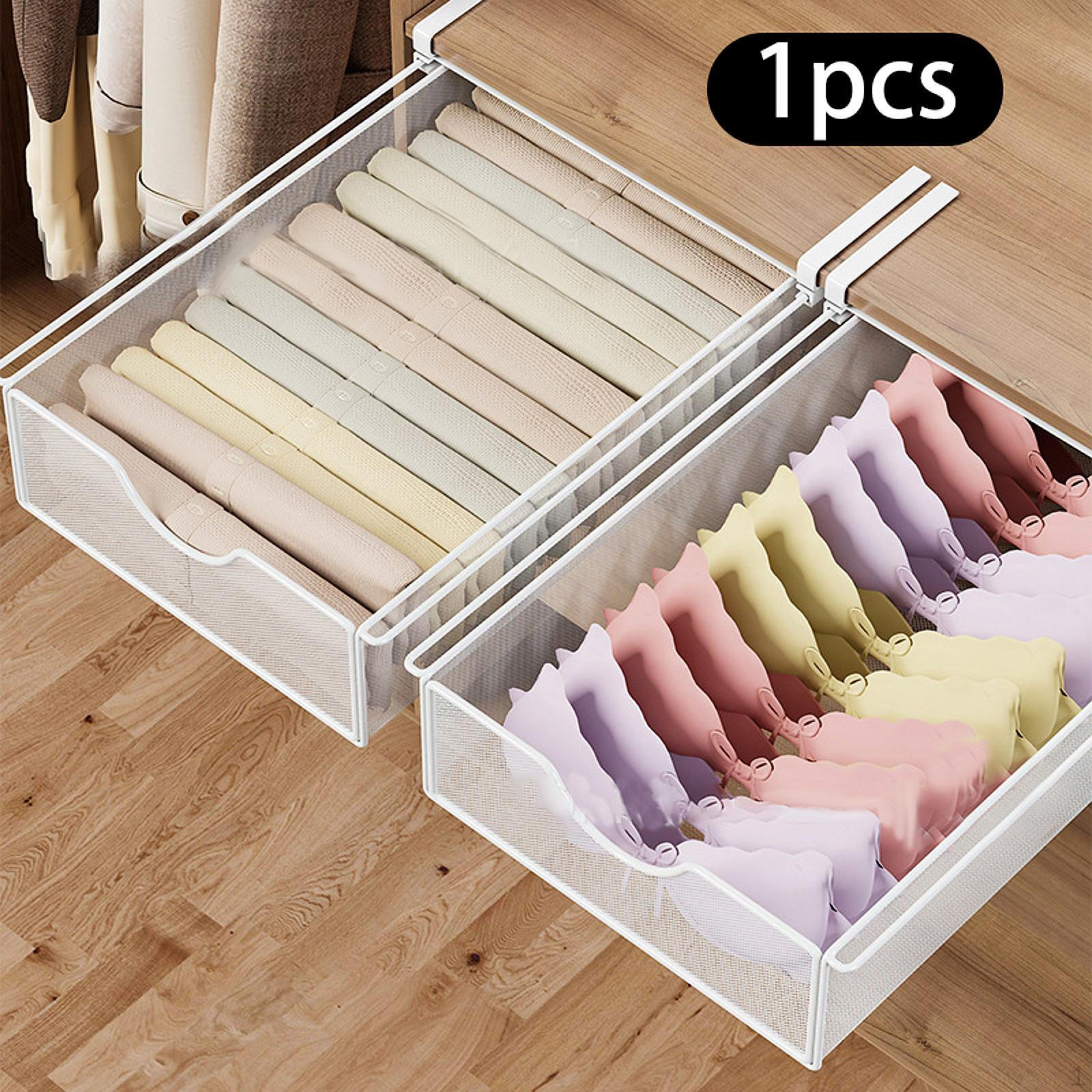 

Шкаф-органайзер для хранения носков и нижнего белья под полкой для спальни белый