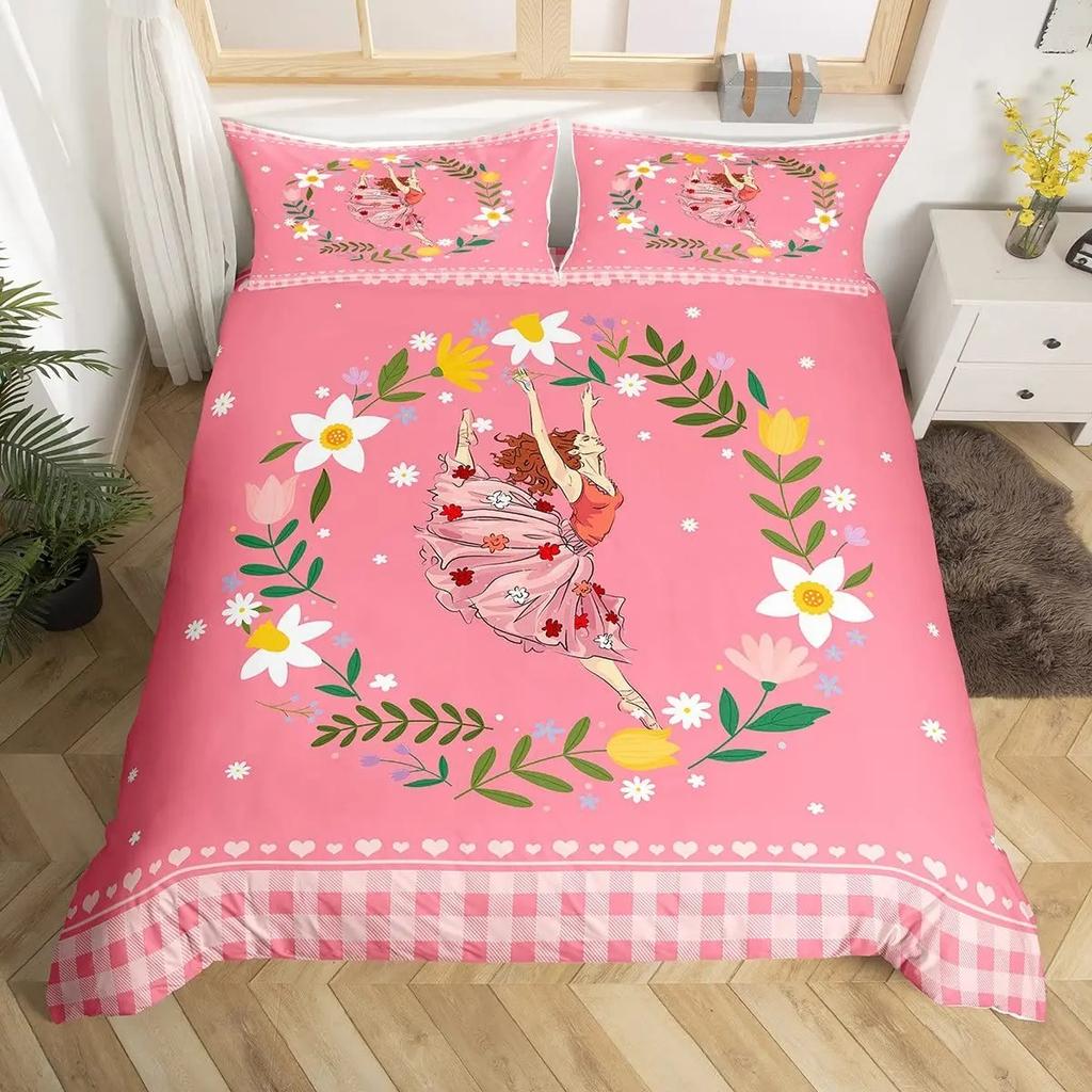 Cartoon Unicorn 2/3pcs Home Bedding Set Kids Cute Duvet Cover Pillow Case Room Bedroom Decoration, Kids Adult Size Luxury Gifts