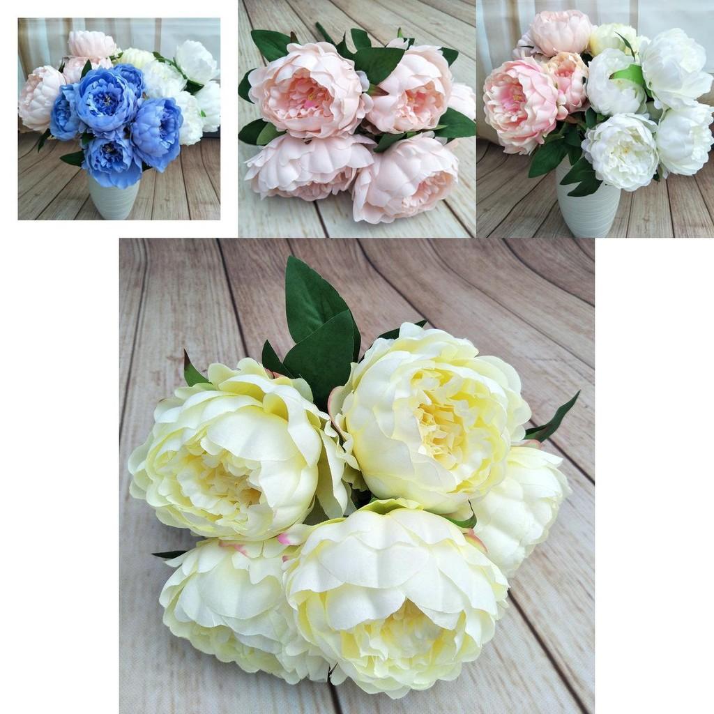 Luxury Faux Peony Flower Arrangement With Diy Home Decor And Event Use