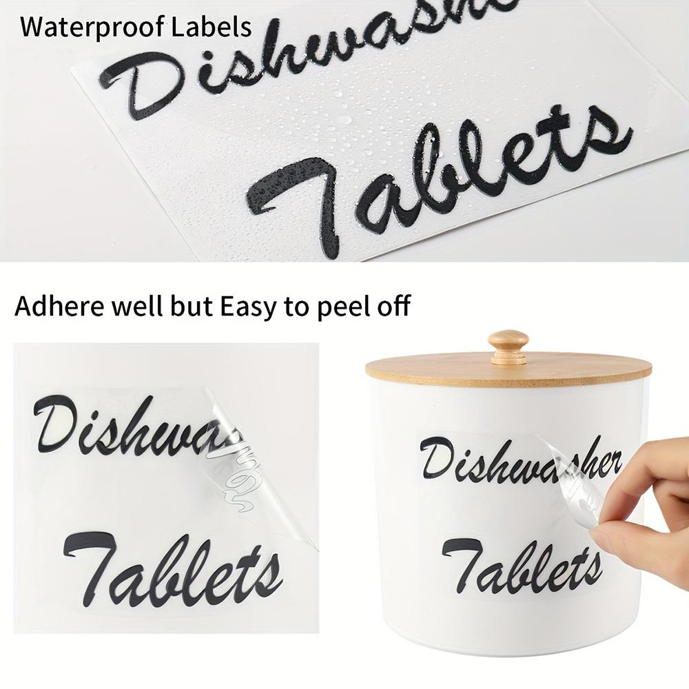Dishwasher Pod Container with Lid Acrylic Dishwasher Detergent Container, Farmhouse Kitchen Tablet Organizer, Round
