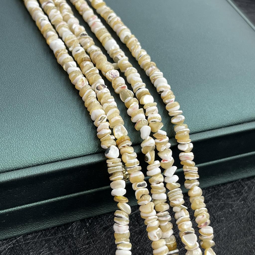 Natural Shell Beads 4-5mm Irregular Chip Loose Spacer Beads for Jewelry Making DIY Necklace, Bracelet Accessories, Spring Back To School Crafts 38cm