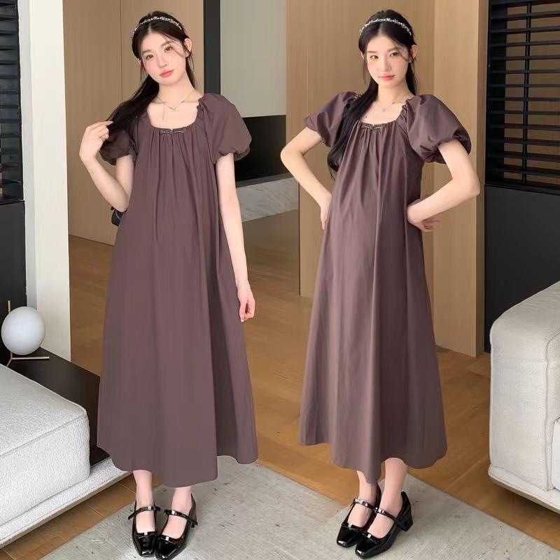 Women Summer White Short Sleeves Cotton Nightwear Simple Round Neck Mid-Calf Loose Nightdress Casual Plus Size Nightgowns New