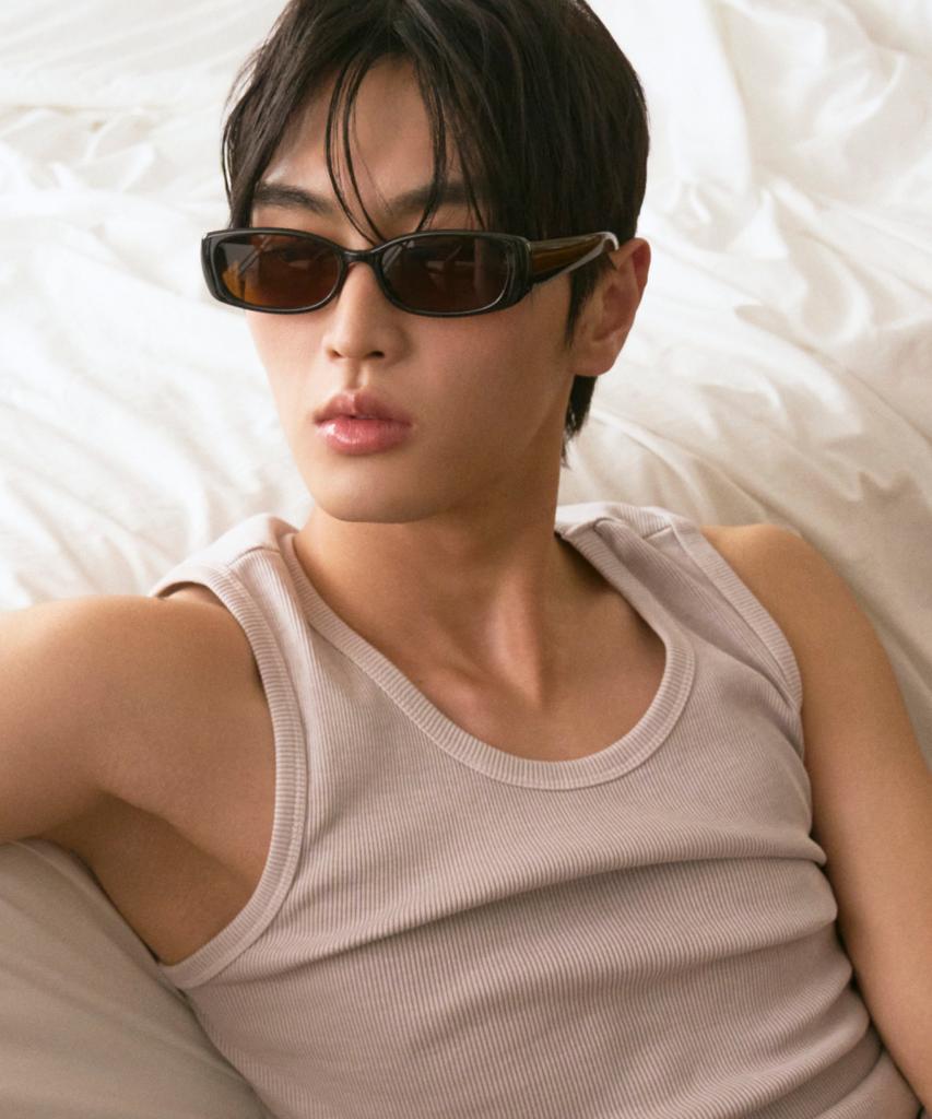 Hangeul Sunset Mood Square Sunglasses Brown