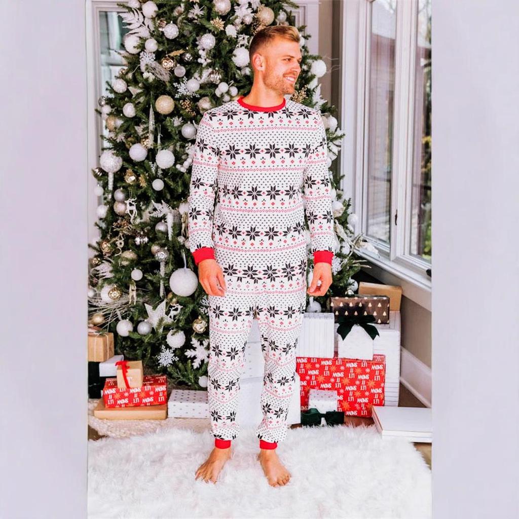2025 Family Christmas Pajamas Set - European & American Parent-Child Matching Homewear