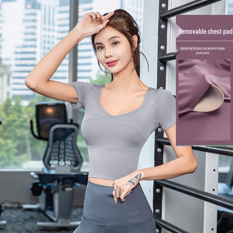 2025 Spring Women's Slimming Short Sleeve Yoga & Fitness Top
