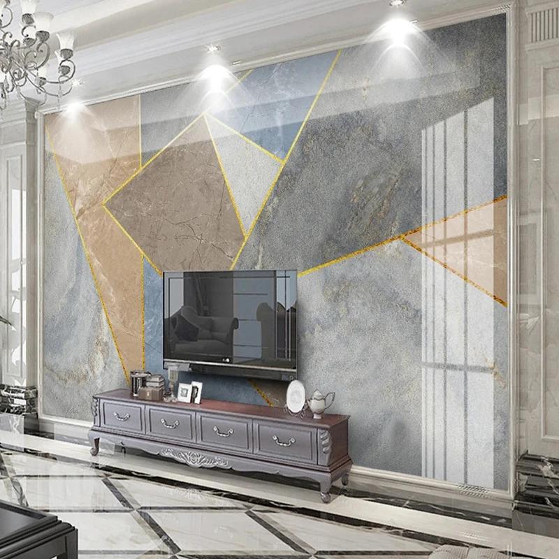 Tapete Modern Geometrisch Kreativ Abstrakt Marmor Wandbild Wohnzimmer TV Sofa Schlafzimmer Luxustapete Heimdekor