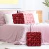 Hochwertiges 33CM Knoten-Wurfkissen Einfarbige gefüllte quadratische geknotete Kissen Ultraweiches Fensterbankkissen Wohnzimmer