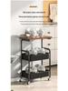 Carrello Snack Retro-Style Mobile con Scaffalatura Multi-livello e Organizer da Tavolo