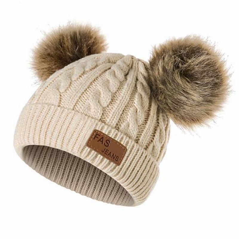 New Baby Hat Children Pompom Winter Hat Knitted Cute Hat For Girls Boys Casual Girls Hat Baby Beanie