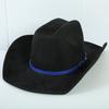 Popolare cappello western da cowboy in camoscio stile europeo e americano per uomo e donna, semplice e alla moda, a tesa larga, cappello jazz