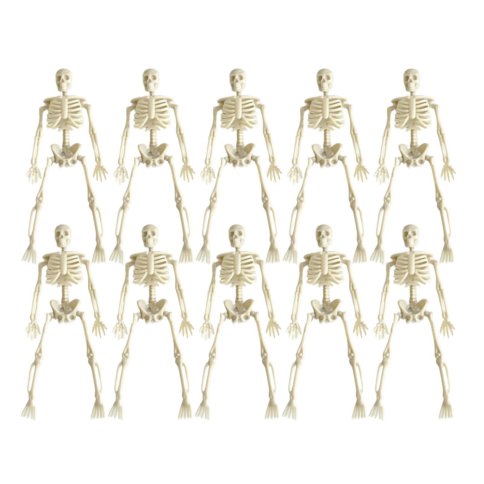 

Unique Halloween Skeleton Figurine Set Halloween Skeleton Sculpture Ornament For Haunted House And Party Decoration бежевый