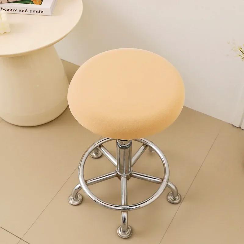 Verstellbarer runder Hockerbezug Spandex Druck Floral Hockerhülle Matte Heim Stuhlschutz Barhocker Stretch Stuhlhusse