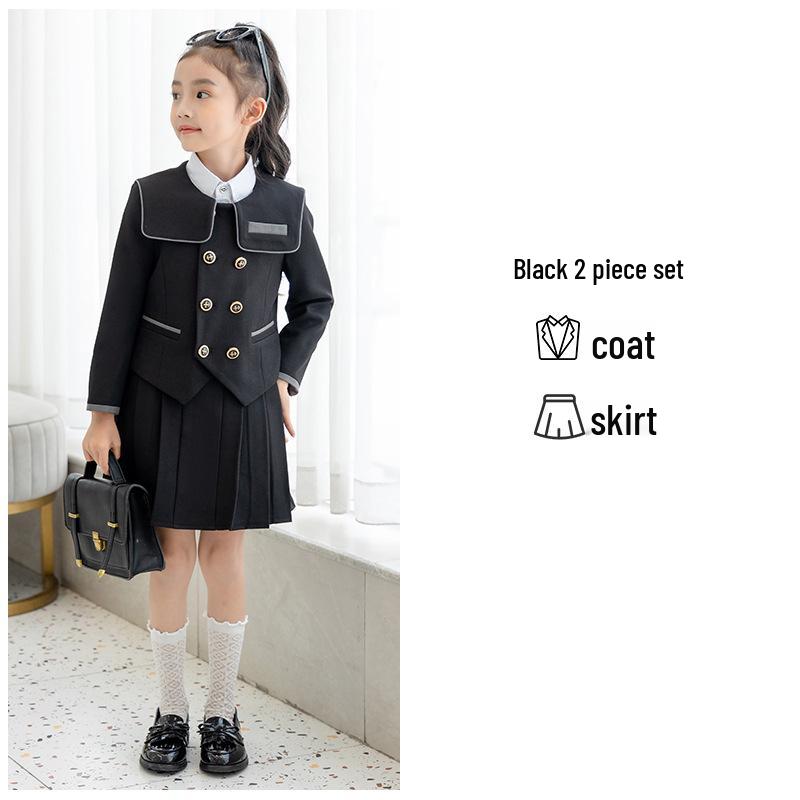 Girls' Casual Fashion Two-Piece Suit Set - Autumn Evening Dress