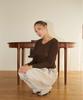 PROVO Silket Sheer V-Neck Top / Brown