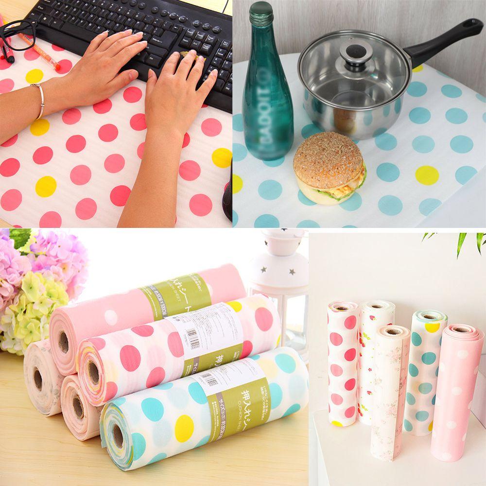 Kitchen Cupboard Shelf Paper Roll Waterproof Mat Roll Table Drawer Mat Drawer Liner Contact Paper