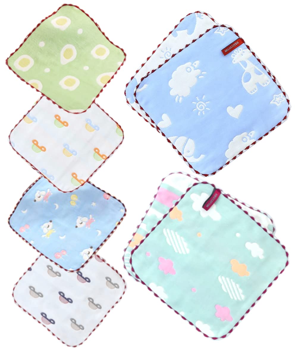 

KKigugol Gauze Gauze Towels for Nursery Schools of Size with Baby Mouth Hand Baby Hand Baby Mini Handkerchiefs for Boys Handkerchiefs, Children s [Set