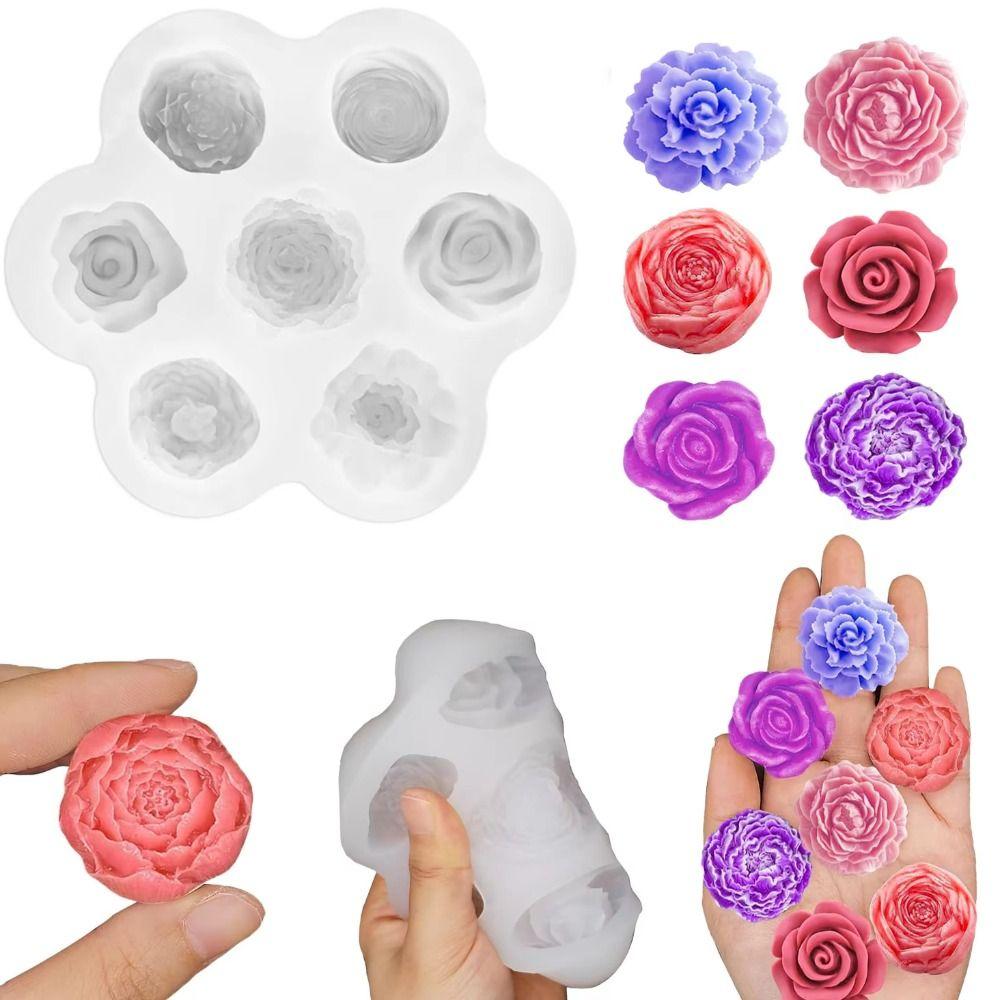 Heat-resistant Flower Silicone Mold 7 Cavities Chocolate Baking Mold  Handmade Accessories