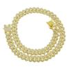Collana a catena Cuban Link per uomo donna micro pavé in pietra CZ colore oro rosa gioielli hip hop