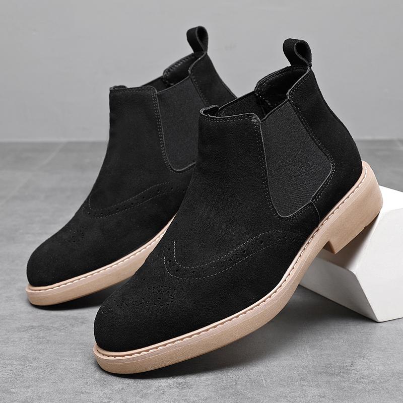 Men s Boots Stylish High Top Boots Are Versatile Lightweight Anti Slip Wear-resistant and All Season Outdoor Work Shoes 43 6965₽