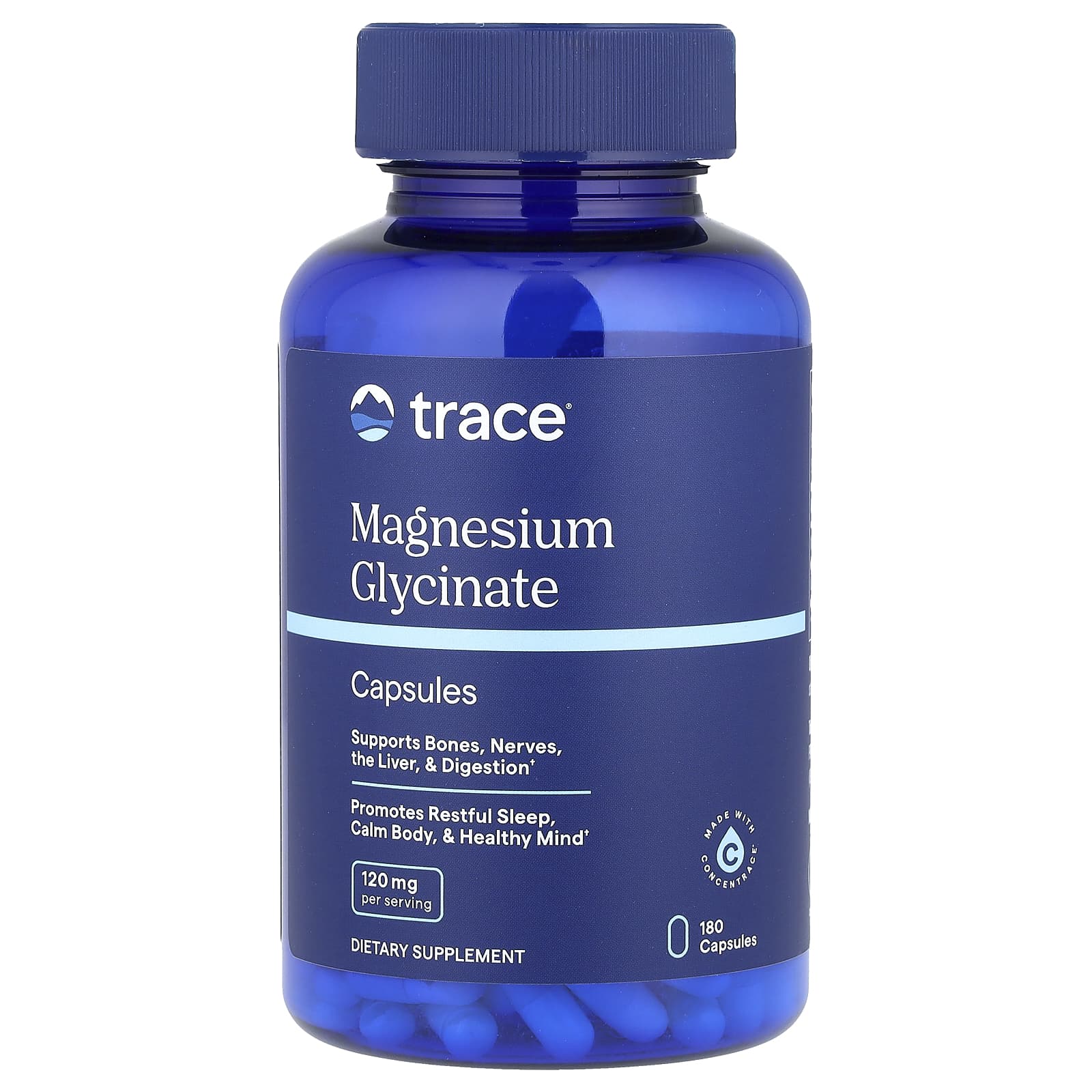 

Magnesium Glycinate, 120Mg, 180 Capsules